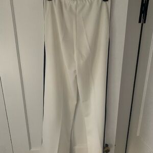 White Wide Leg High-Waisted Pants